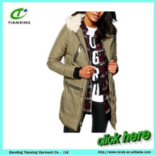 Leisure fashion padded puffer parka women